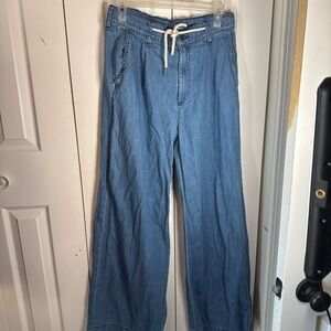 Old Navy Drapey Blue Drawcord Pants